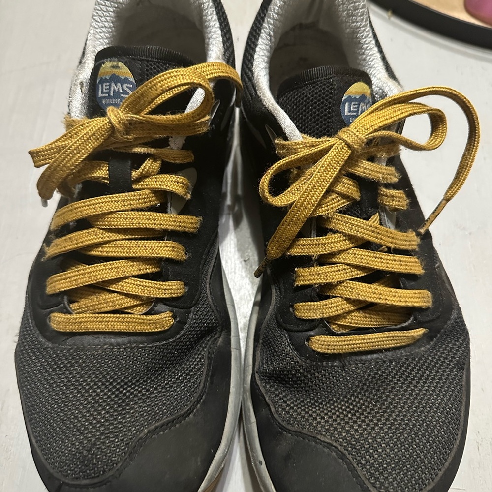 Lems Men's Black and Yellow Sneakers